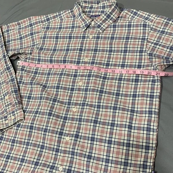 Patagonia Shirt Mens Medium Button Up Organic Cotton Plaid Outdoors Sustainable - Picture 5 of 8
